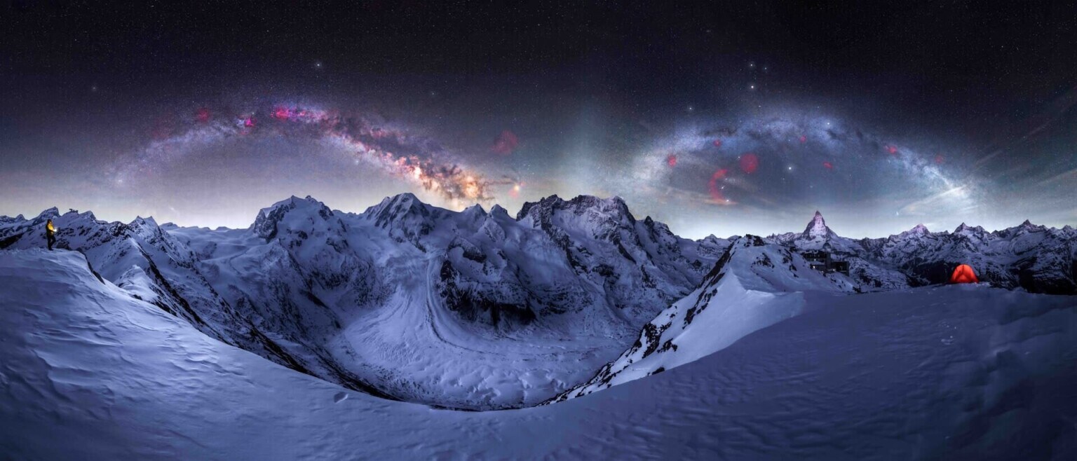 Double Milky Way Arch: Angel Fux’s shot captures a rare Double Milky Way Arch over the Matterhon in Zermatt, Switzerland. (Image: Angel Fux/ Milky Way Photographer of the Year/Capture the Atlas) Double Milky Way Arch: Angel Fux’s shot captures a rare Double Milky Way Arch over the Matterhon in Zermatt, Switzerland. (Image: Angel Fux/ Milky Way Photographer of the Year/Capture the Atlas)