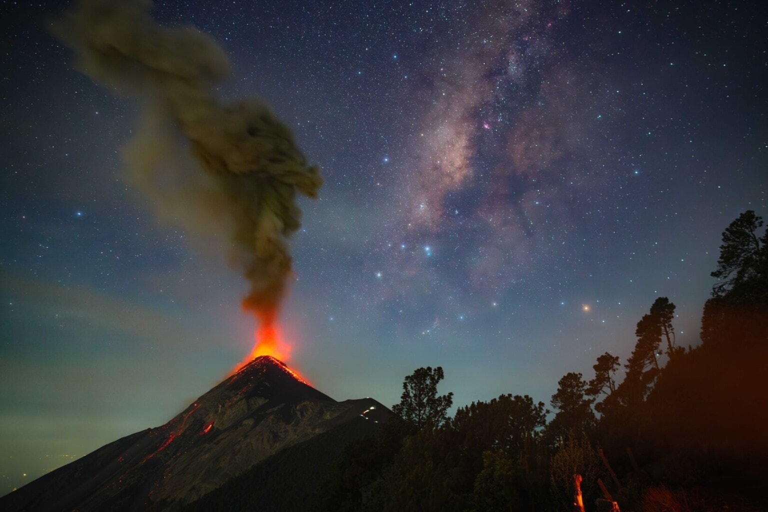 Cosmic Fire: Sergio Montufar captured Volcan de Fuego beneath the Milky Way from Acatenango, Guatemala. (Image: Sergio Montufar/ Milky Way Photographer of the Year/Capture the Atlas) Cosmic Fire: Sergio Montufar captured Volcan de Fuego beneath the Milky Way from Acatenango, Guatemala. (Image: Sergio Montufar/ Milky Way Photographer of the Year/Capture the Atlas)